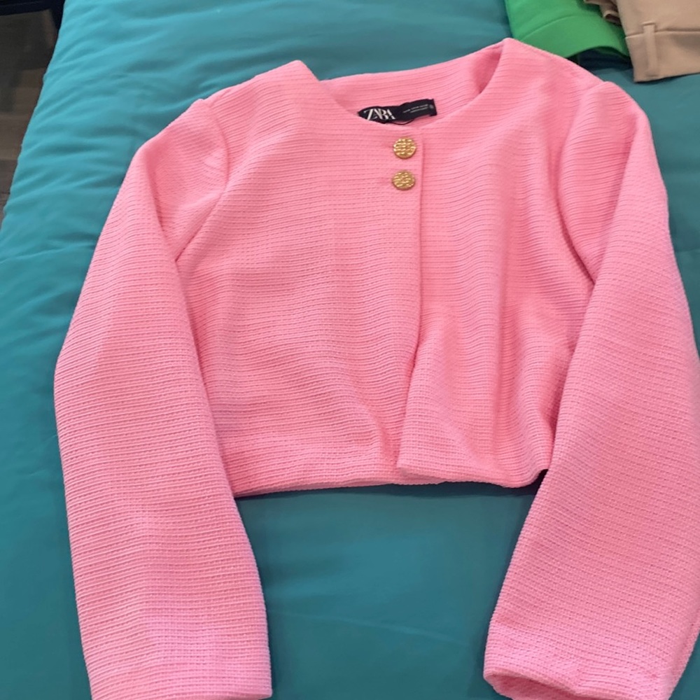 ZARA Pink Jackie O sweater